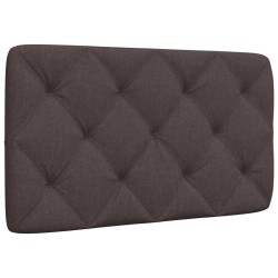 Coussin de tête de lit marron foncé 80 cm tissu 