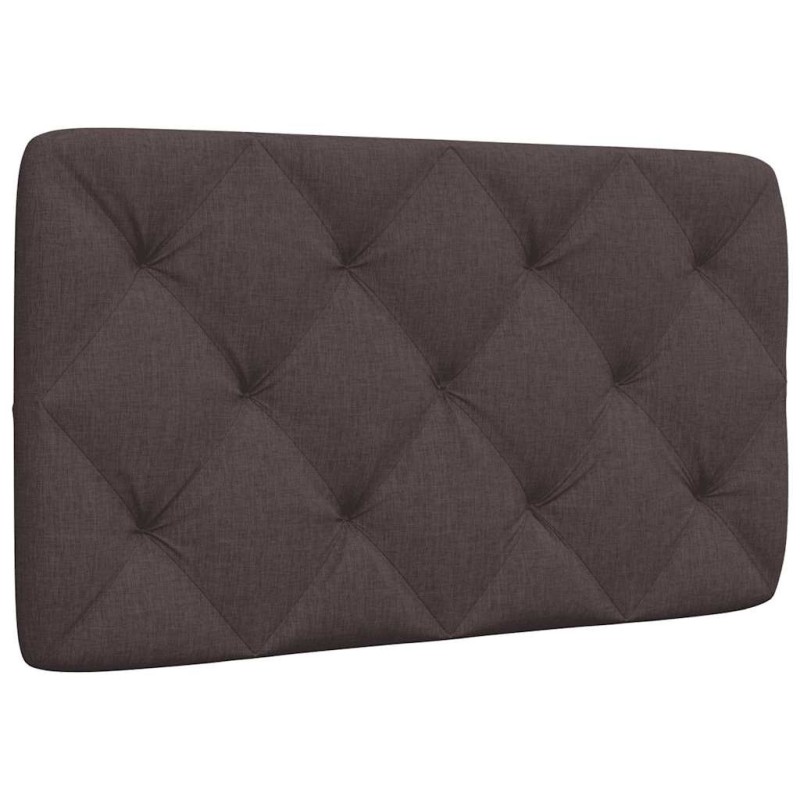 Coussin de tête de lit marron foncé 80 cm tissu 
