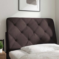 Coussin de tête de lit marron foncé 80 cm tissu 