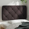 Coussin de tête de lit marron foncé 80 cm tissu 