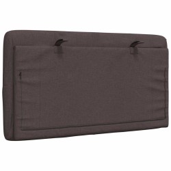Coussin de tête de lit marron foncé 80 cm tissu 