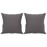 Canapé 2 places avec oreillers décoratifs gris 140cm similicuir 