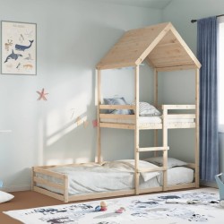 Lit superposé sans matelas 80x200 cm bois de pin massif 