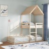 Lit superposé sans matelas 80x200 cm bois de pin massif 