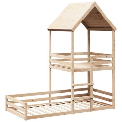 Lit superposé sans matelas 80x200 cm bois de pin massif 