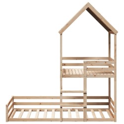 Lit superposé sans matelas 80x200 cm bois de pin massif 