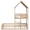 Lit superposé sans matelas 80x200 cm bois de pin massif 