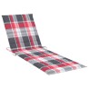 Chaise longue de jardin 2 places avec coussins Acacia solide 