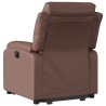 Fauteuil inclinable électrique marron similicuir 
