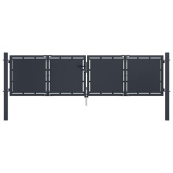 Portail de jardin Acier 300 x 75 cm Anthracite 