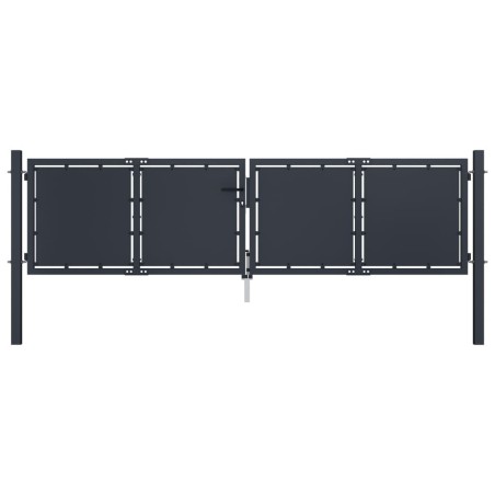 Portail de jardin Acier 300 x 75 cm Anthracite 