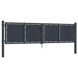 Portail de jardin Acier 300 x 75 cm Anthracite 