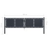 Portail de jardin Acier 300 x 75 cm Anthracite 
