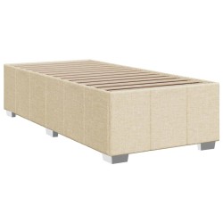 Sommier à lattes de lit et matelas Crème 90x190 cm Tissu 