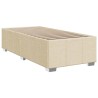 Sommier à lattes de lit et matelas Crème 90x190 cm Tissu 