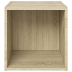 Meuble TV chêne sonoma 37x35x37 cm bois d’ingénierie 