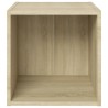 Meuble TV chêne sonoma 37x35x37 cm bois d’ingénierie 