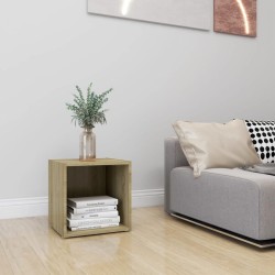 Meuble TV chêne sonoma 37x35x37 cm bois d’ingénierie 