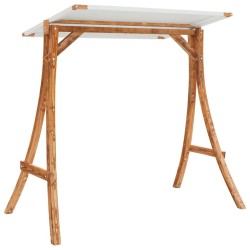 Chaise balançoire avec coussin et auvent bois massif d'épicéa 