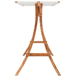 Chaise balançoire avec coussin et auvent bois massif d'épicéa 