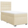Sommier à lattes de lit et matelas Crème 90x190 cm Tissu 