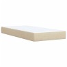 Sommier à lattes de lit et matelas Crème 90x190 cm Tissu 