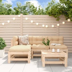 Salon de jardin 5 pcs bois massif de pin 