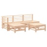 Salon de jardin 5 pcs bois massif de pin 