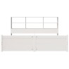 Lit bibliothèque sans matelas blanc 180x200 cm bois pin massif 