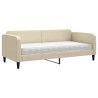 Lit de jour avec matelas crème 90x200 cm tissu 