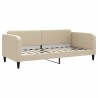 Lit de jour avec matelas crème 90x200 cm tissu 
