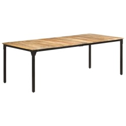 Table de salle à manger 220x100x76 cm Bois de manguier brut 