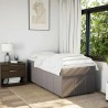 Sommier à lattes de lit avec matelas Taupe 100x200 cm Tissu 