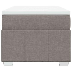 Sommier à lattes de lit avec matelas Taupe 100x200 cm Tissu 