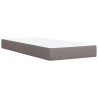 Sommier à lattes de lit avec matelas Taupe 100x200 cm Tissu 