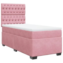 Sommier à lattes de lit et matelas Rose 80x200 cm Velours 