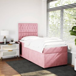 Sommier à lattes de lit et matelas Rose 80x200 cm Velours 