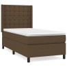 Sommier à lattes de lit avec matelas Marron foncé 100x200 cm 