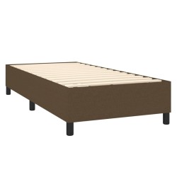 Sommier à lattes de lit avec matelas Marron foncé 100x200 cm 