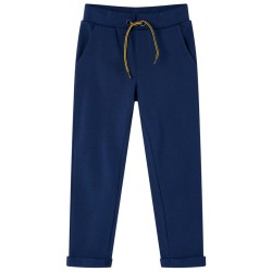 Pantalons pour enfants avec cordon de serrage bleu marine 140 