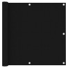 Écran de balcon Noir 90x500 cm Tissu Oxford 