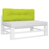 Coussin de palette vert vif 120x40x12 cm tissu 