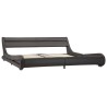 Cadre de lit avec LED sans matelas Gris Similicuir 180x200 cm 