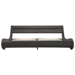 Cadre de lit avec LED sans matelas Gris Similicuir 180x200 cm 