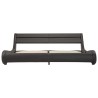 Cadre de lit avec LED sans matelas Gris Similicuir 180x200 cm 