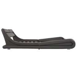 Cadre de lit avec LED sans matelas Gris Similicuir 180x200 cm 