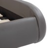 Cadre de lit avec LED sans matelas Gris Similicuir 180x200 cm 