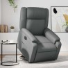 Fauteuil inclinable de massage électrique gris similicuir 