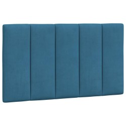 Lit avec matelas bleu 90x190 cm velours 