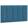 Lit avec matelas bleu 90x190 cm velours 